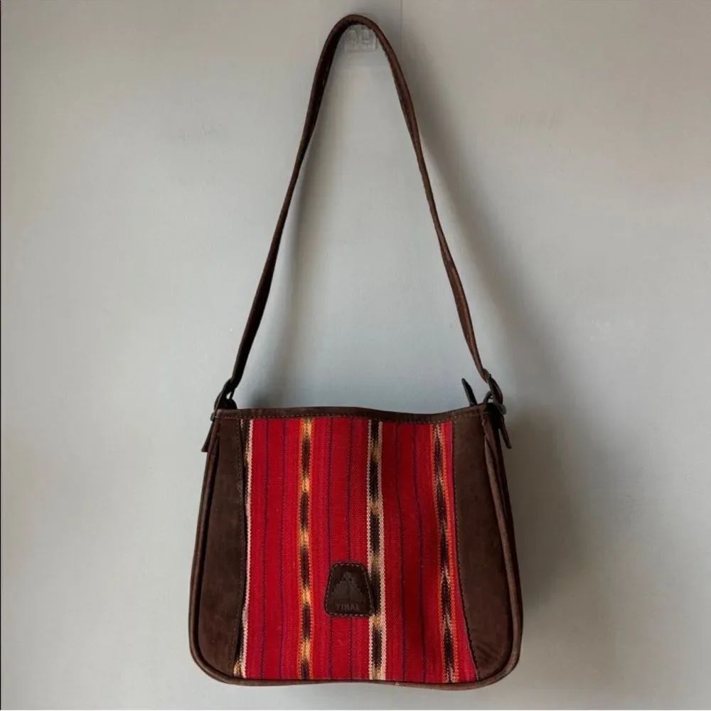 Mansi Brown Suede Handmade Guatemala Tikal Shoulder Bag
